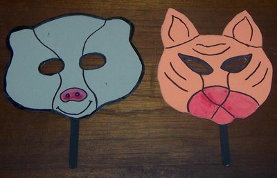 Mascaras de animales en foamy